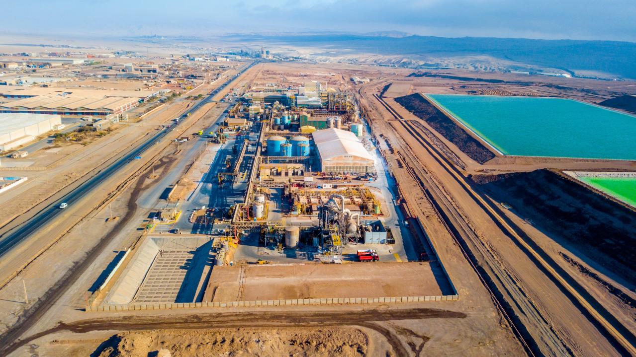 Aerial view of Albemarle's La Negra processing plant in Chile